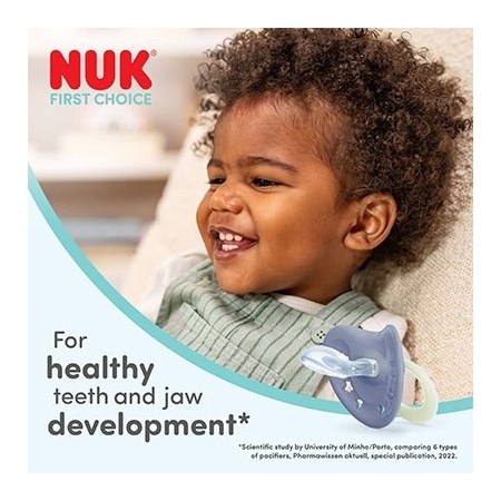NUK FIRST CHOICE CLASSIC DAY & NIGHT 2 CHUPETES SILICONA 6-18 MESES