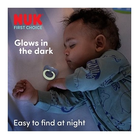 NUK FIRST CHOICE CLASSIC DAY & NIGHT 2 CHUPETES SILICONA 6-18 MESES