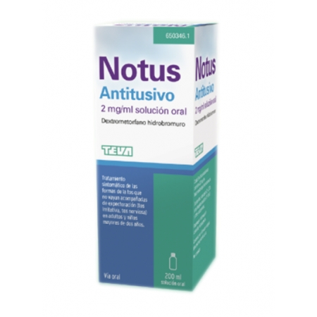 NOTUS ANTITUSIVO 2 MG/ML SOLUCION ORAL 1 FRASCO 125 ML