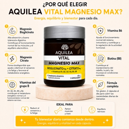 AQUILEA VITAL MAGNESIO MAX 60 CAPSULAS