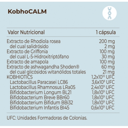 KOBHO CALM 60 CAPSULAS