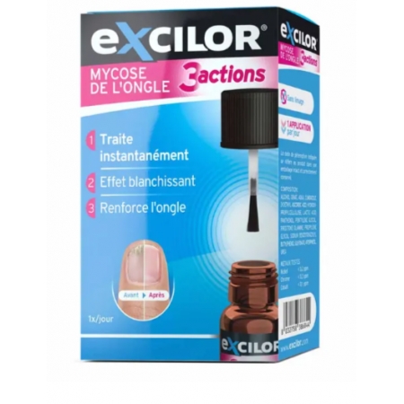 EXCILOR MICOSIS DE LAS UÑAS 3 ACCIONES SOLUCION 1 ENVASE 7 ML