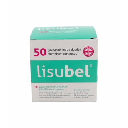 LISUBEL GASA ESTERIL ALGODON HIDROFILO 50 UNIDADES