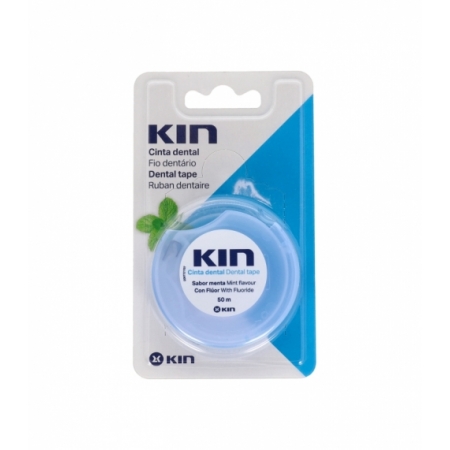 KIN CINTA DENTAL CON FLUOR Y MENTA 1 ENVASE 50 M