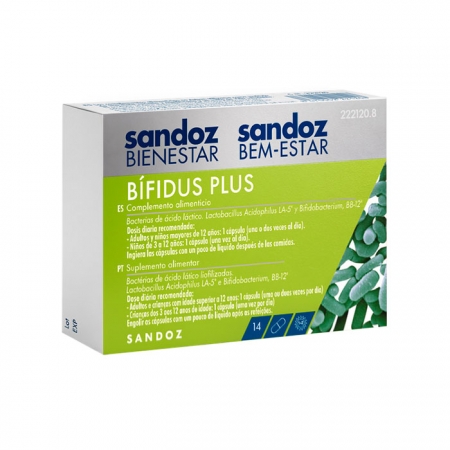 SANDOZ BIENESTAR BIFIDUS PLUS 14 CAPSULAS
