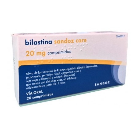BILASTINA SANDOZ CARE 20 MG 20 COMPRIMIDOS