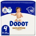 DODOT SENSITIVE TALLA 4 (9-14 KG) 48 UNIDADES