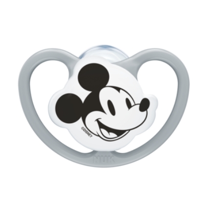 NUK PERFECT MATCH MICKEY 2 CHUPETES SILICONA 18 - 36 MESES GRIS/BLANCO