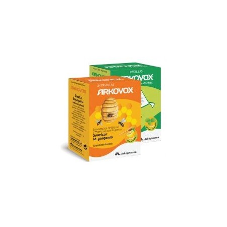 ARKOVOX 24 PASTILLAS SIN AZUCAR SABOR MIEL Y LIMON