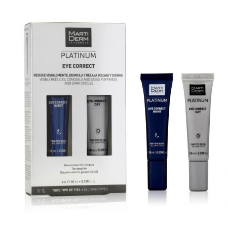 MARTIDERM PLATINUM EYE CORRECT KIT DAY 10 ML + NIGHT 10 ML