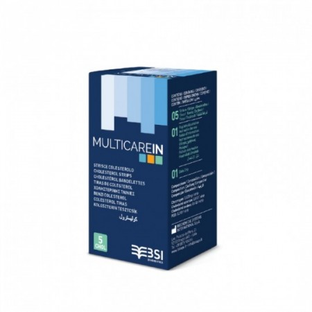 TIRAS REACTIVAS COLESTEROL MULTICARE-IN 5 U